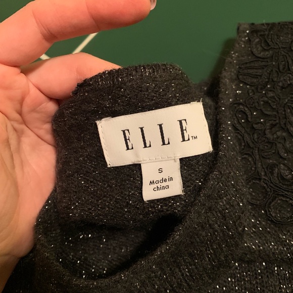 Elle Sweater With Black Lace Shoulder Detail - Picture 4 of 6
